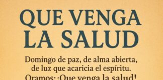 Que venga la salud