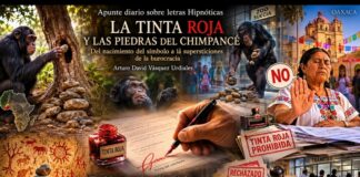 LA TINTA ROJA Y LAS PIEDRAS DEL CHIMPANCÉ.