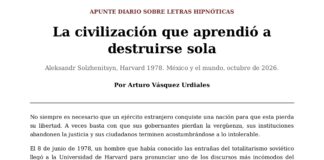 La civilización que aprendió a destruirse sola.